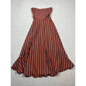 Maeve by Anthropologie A-line Midi Dress Women's XX-Small Red/Black Strapless
